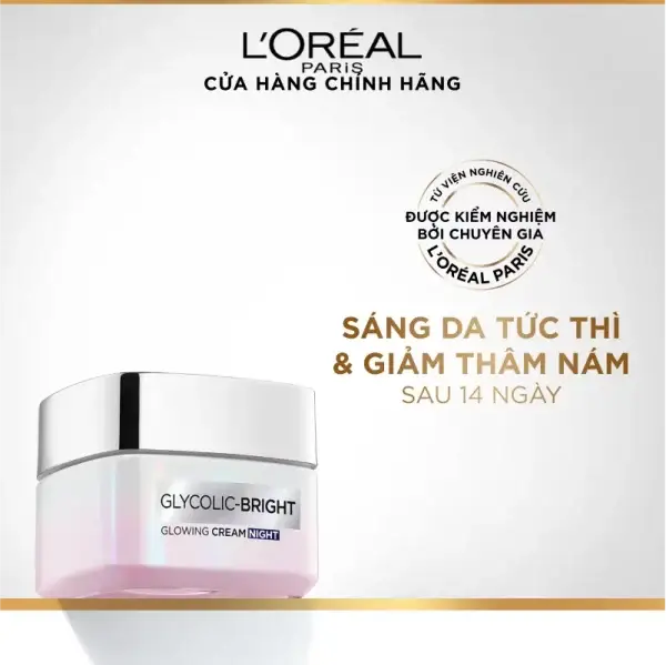 Kem đêm dưỡng sáng mờ thâm nám L’Oreal Paris